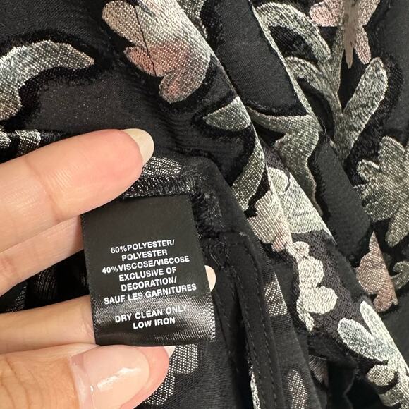 LAFAYETTE 148 NEW YORK Brayden Long-Sleeve Button-Front Floral-Burnout Blouse 3X - Picture 5 of 7